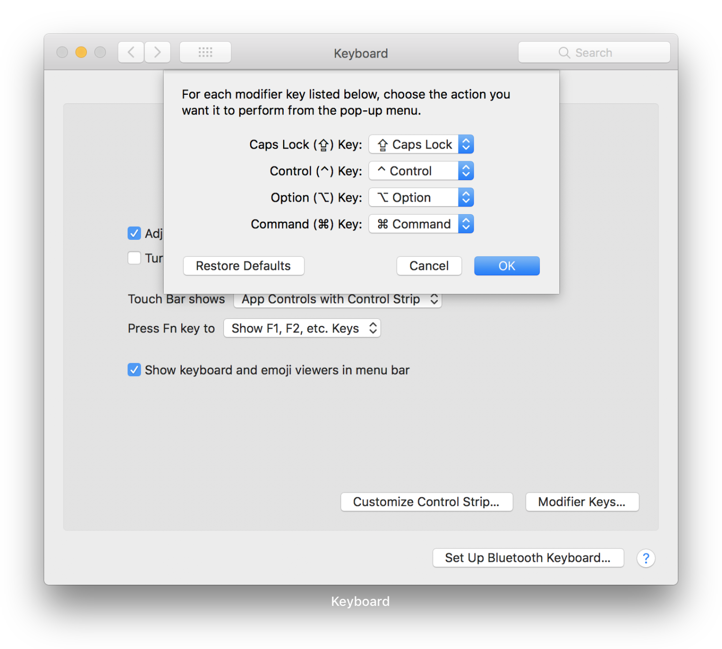 Adding escape key in MacOS by conventional means